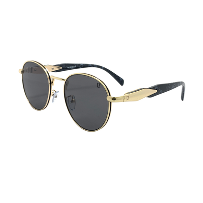 Hip Hop Black Round Unisex Sunglasses 2A824