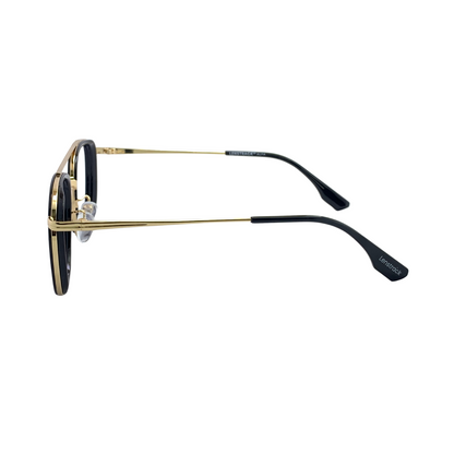 ALFA "Jupiter" Black Gold  Aviator Eyeglasses for Men 23082 C7/52