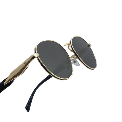 Hip Hop Black Round Unisex Sunglasses