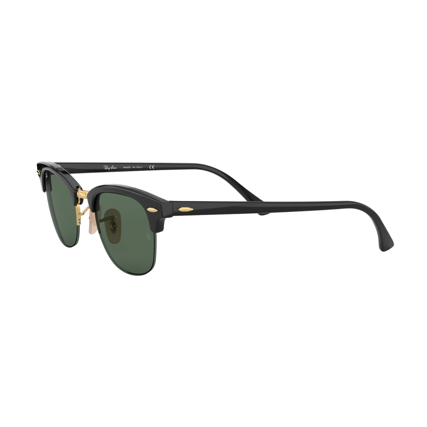 RAY-BAN Black Green Clubmaster Unisex Sunglasses RB4354 601/7148