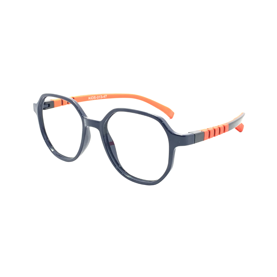 Essentials "Pixel" Geometric Black & Red Kids Flexible Eyeglasses  TR 13