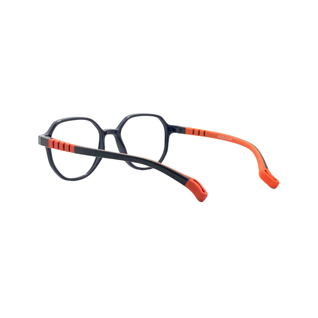 Essentials "Pixel" Geometric Black & Red Kids Flexible Eyeglasses  TR 13