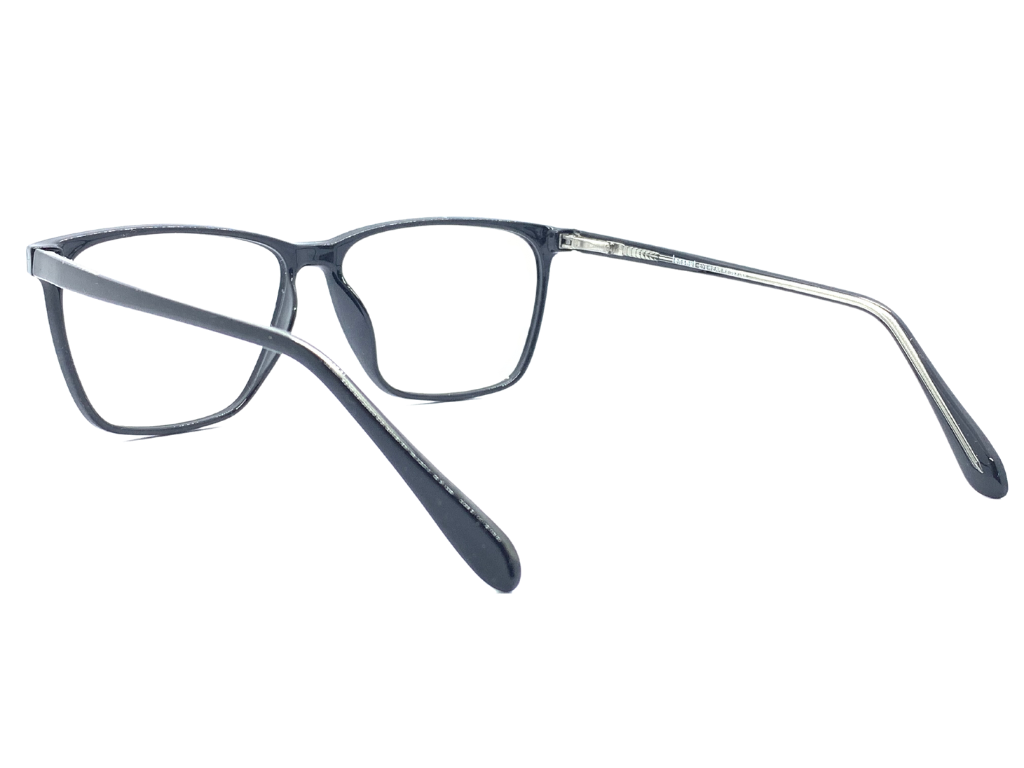 Lensnut Black Rectangle Full Rim Eyeglasses LN8038C1