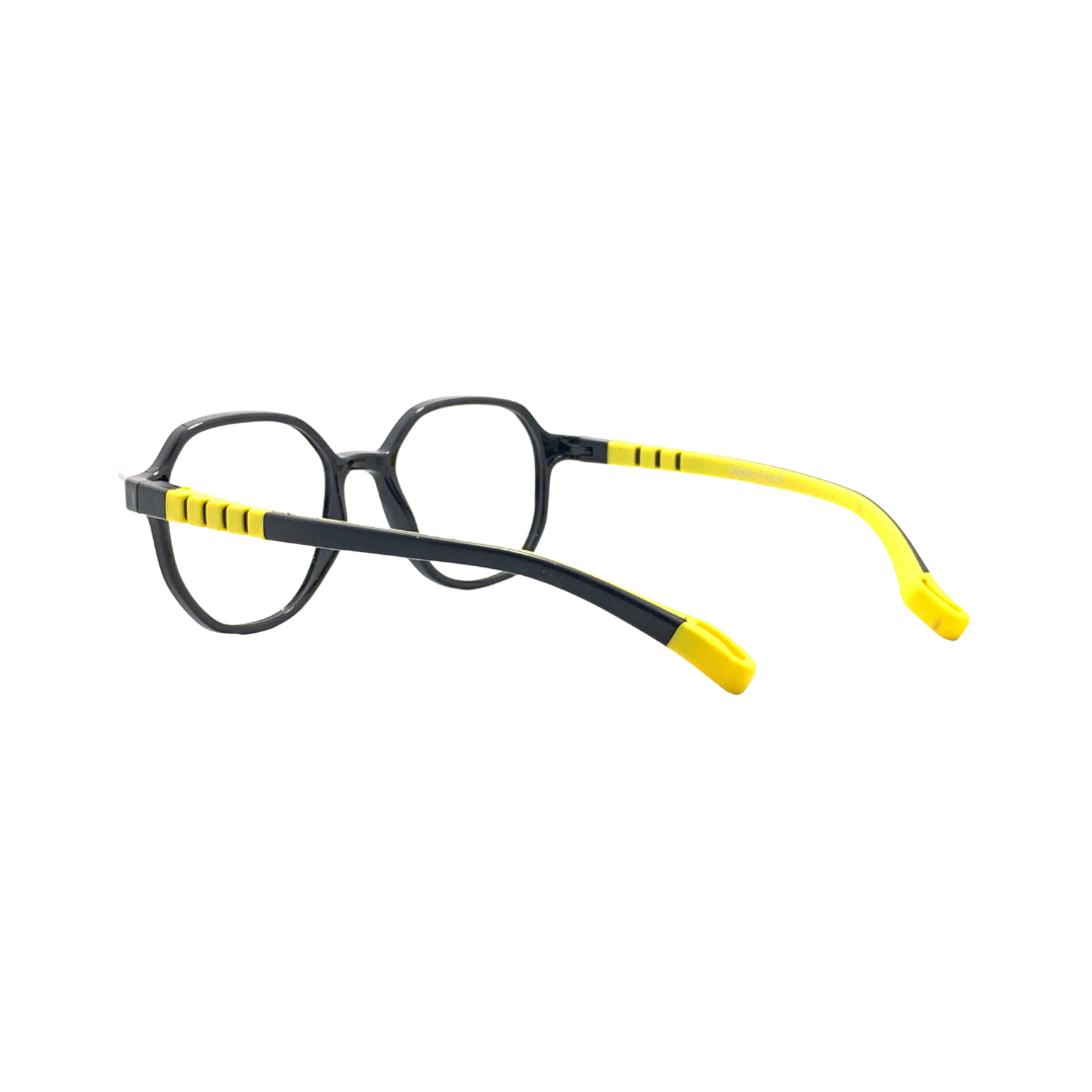 Essentials "Pixel" Geometric Black & Yellow Kids Flexible Eyeglasses TR 13