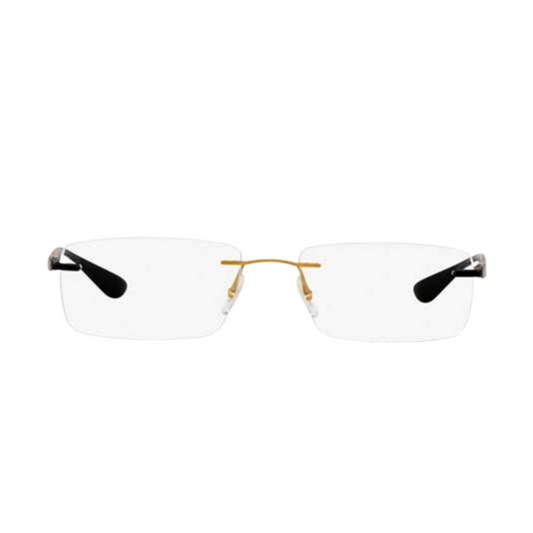 Ray-Ban Brushed Gold Rimless Eyeglasses for Men RB8724 1201/54