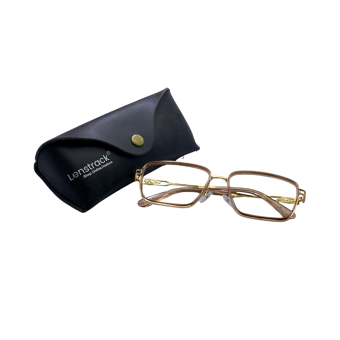 ALFA "Mercury" Gold Square Unisex Eyeglasses 23065 C5/14 58
