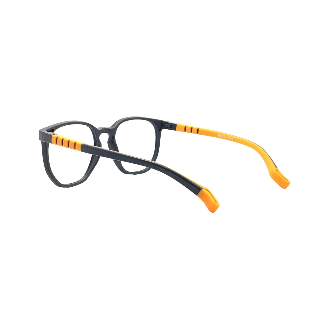 Essentials "Owl" Round Black & Orange Kids Flexible Eyeglasses TR 15