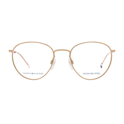 Tommy Hilfiger Shiny Gold Copper Oval Unisex Eyeglasses TH1727 DDB