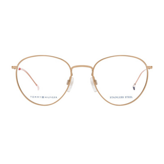 Tommy Hilfiger Shiny Gold Copper Oval Unisex Eyeglasses TH1727 DDB