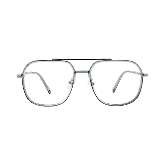 ALFA "Vienna" Silver Aviator Eyeglasses for Men 23008 C3/5 56