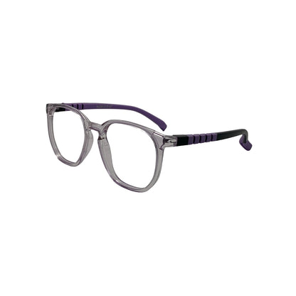 Essentials "Owl" Round Transparent Purple Kids Flexible Eyeglasses TR 15