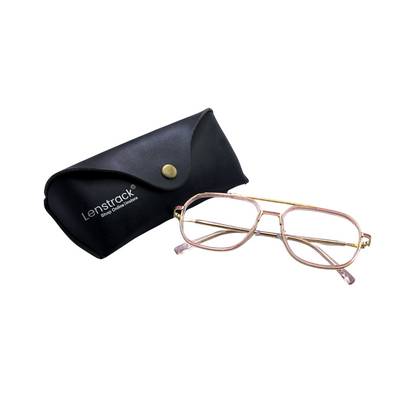 ALFA "Vienna" Rose Gold Aviator Eyeglasses for Men 23008 C5/8 56