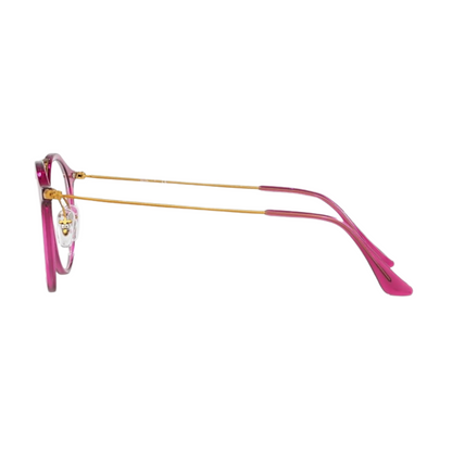 Rayban Pink on Gold Round Aviator Eyeglasses for Men RB70975631