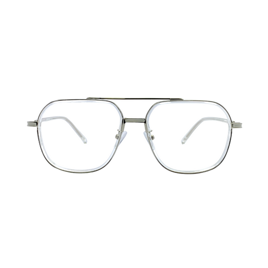 ALFA "Vienna" White Aviator Eyeglasses for Men 23008 C3T/56