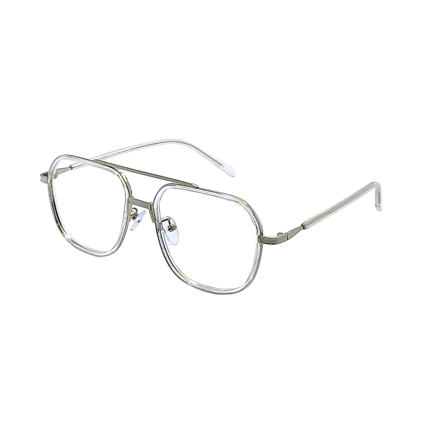 ALFA "Vienna" White Aviator Eyeglasses for Men 23008 C3T/56