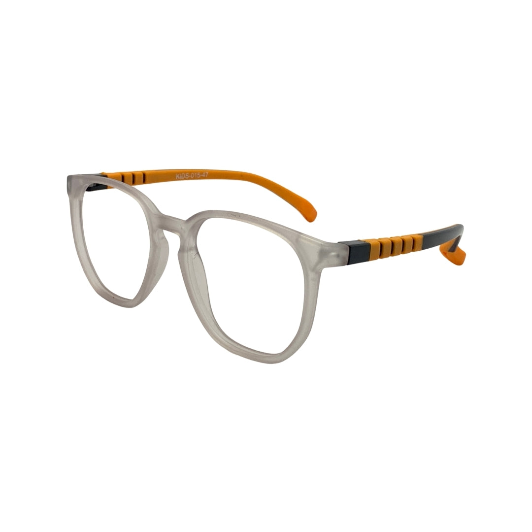 Essentials "Owl" Round Matte Orange Kids Flexible Eyeglasses TR 15