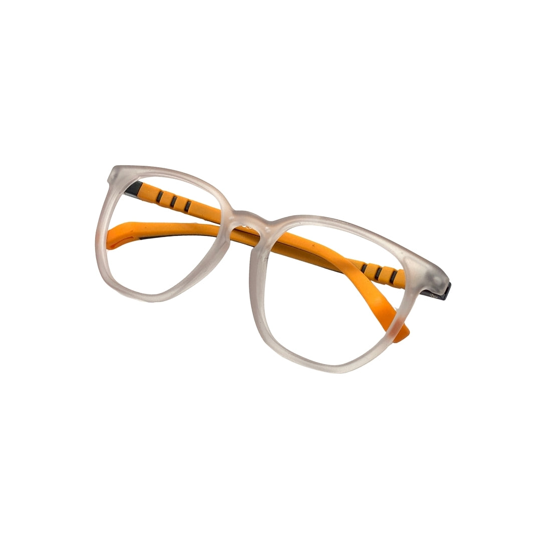 Essentials "Owl" Round Matte Orange Kids Flexible Eyeglasses TR 15