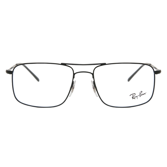 Ray-Ban Black Square Pilot Eyeglasses for Men RX6434 2509/55