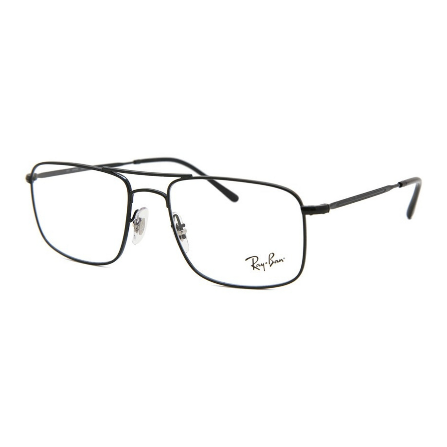 Ray-Ban Black Square Pilot Eyeglasses for Men RX6434 2509/55