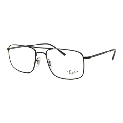 Ray-Ban Black Square Pilot Eyeglasses for Men RX6434 2509/55