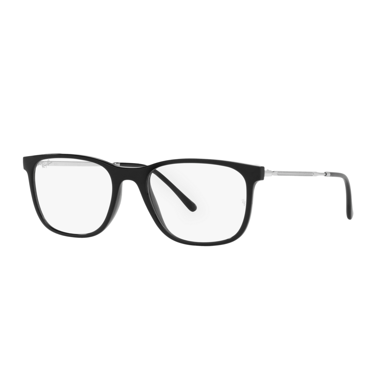 Ray-Ban Black Rectangle Full Rim Men Eyeglasses RX7244 2000/51