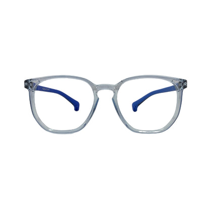 Essentials "Owl" Round Transparent Blue Kids Flexible Eyeglasses TR 15