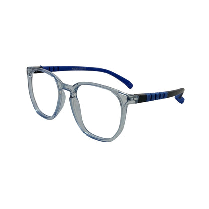 Essentials "Owl" Round Transparent Blue Kids Flexible Eyeglasses TR 15