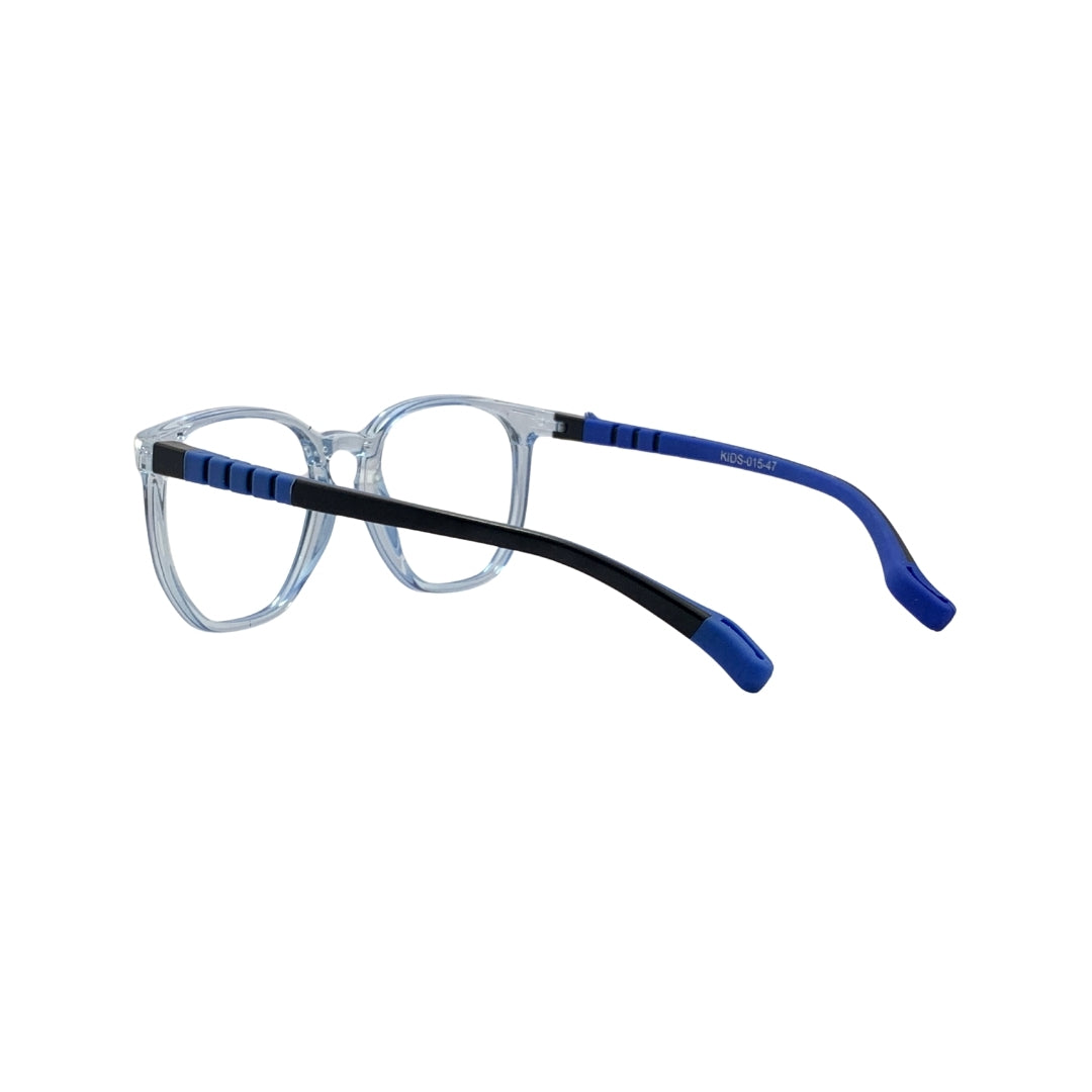 Essentials "Owl" Round Transparent Blue Kids Flexible Eyeglasses TR 15