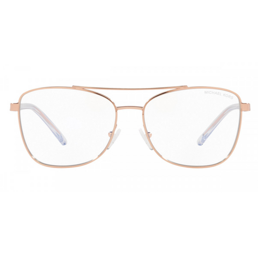 Michael Kors Stratton Rose Gold Square Aviator Eyeglasses MK1096 1108S/B/56