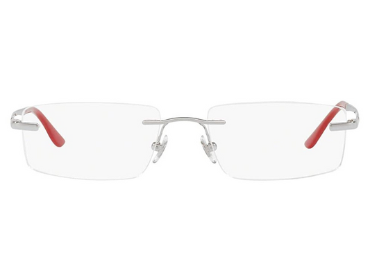 Rayban Silver Rectangle Rimless Eyeglasses RX6266I2501