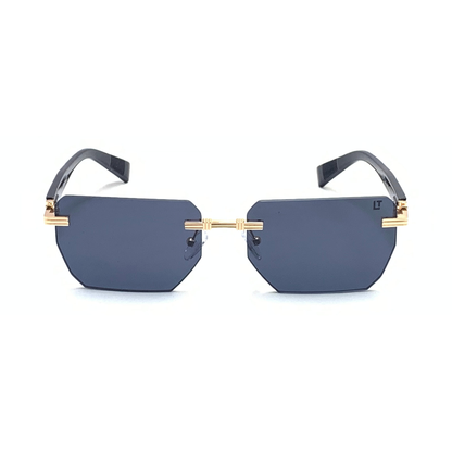 Hip Hop Blue Rectangle Unisex Sunglasses