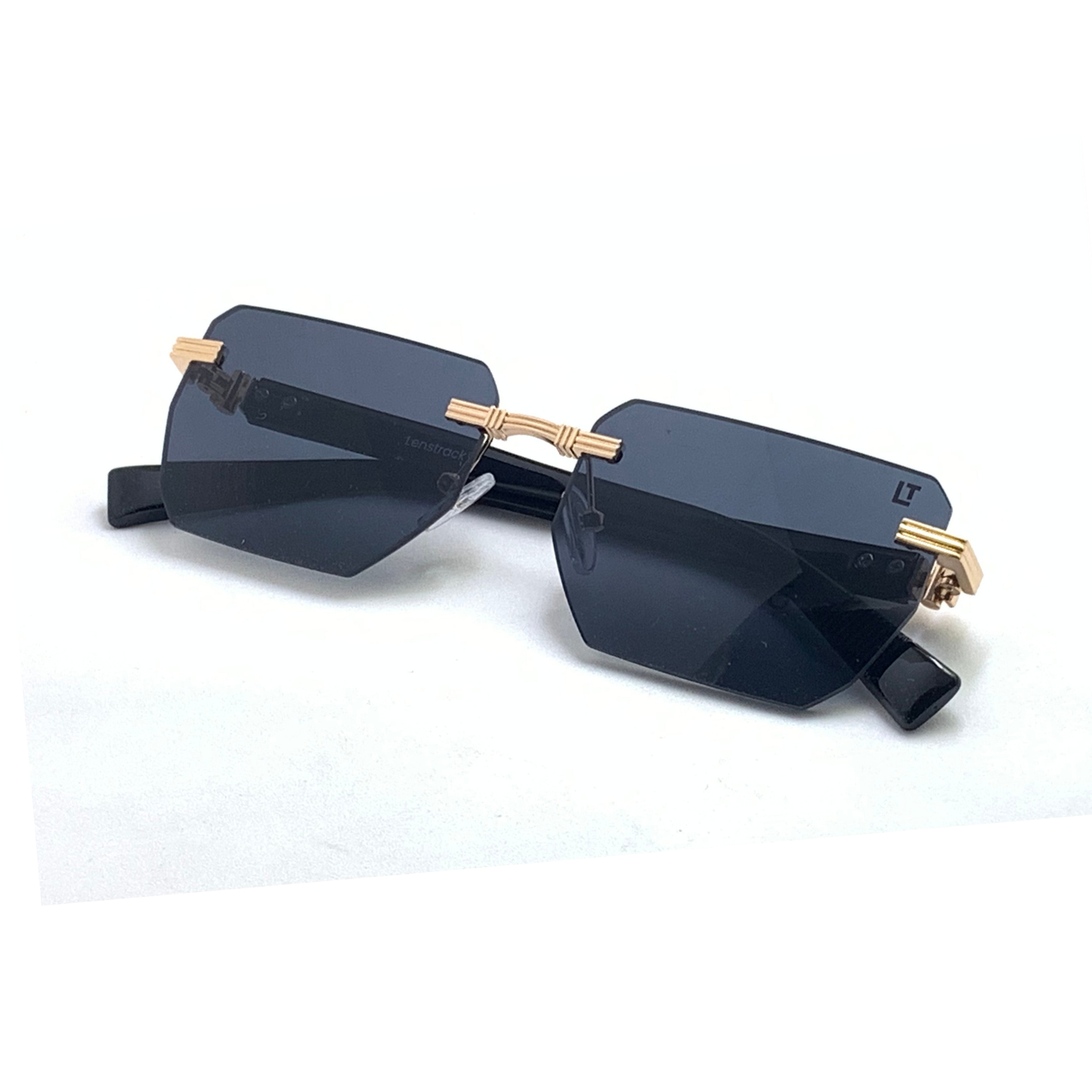 Hip Hop Blue Rectangle Unisex Sunglasses