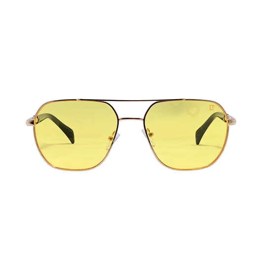 Hip Hop Yellow Square Unisex Sunglasses