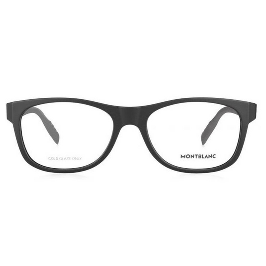 Mont Blanc Oval Unisex Black Eyeglasses MB0065O 001/55