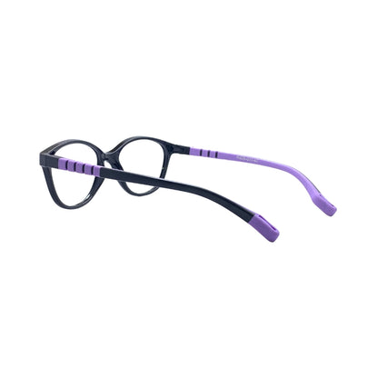 Essentials "Orbit" Oval Black & Purple Kids Flexible Eyeglasses TR 11