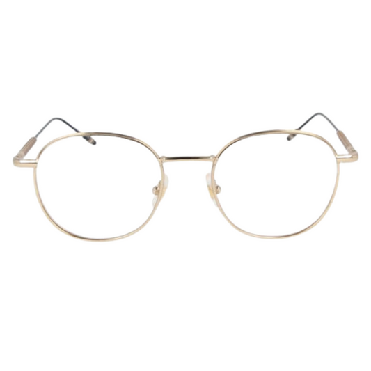 Mont Blanc Gold Round Unisex Eyeglasses MB0048O 002/51