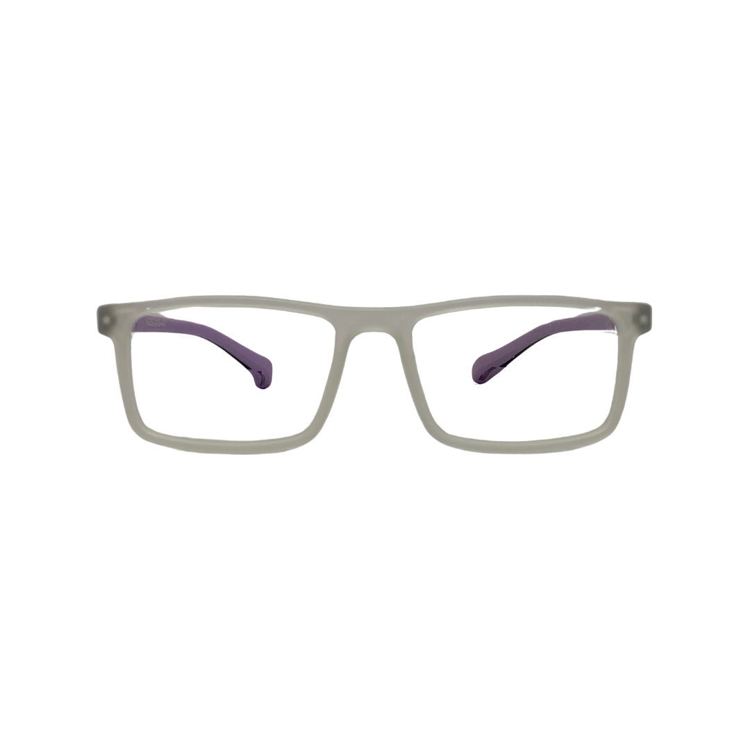 Essentials "Cubby" Rectangle Matte Purple Kids Flexible Eyeglasses TR 16