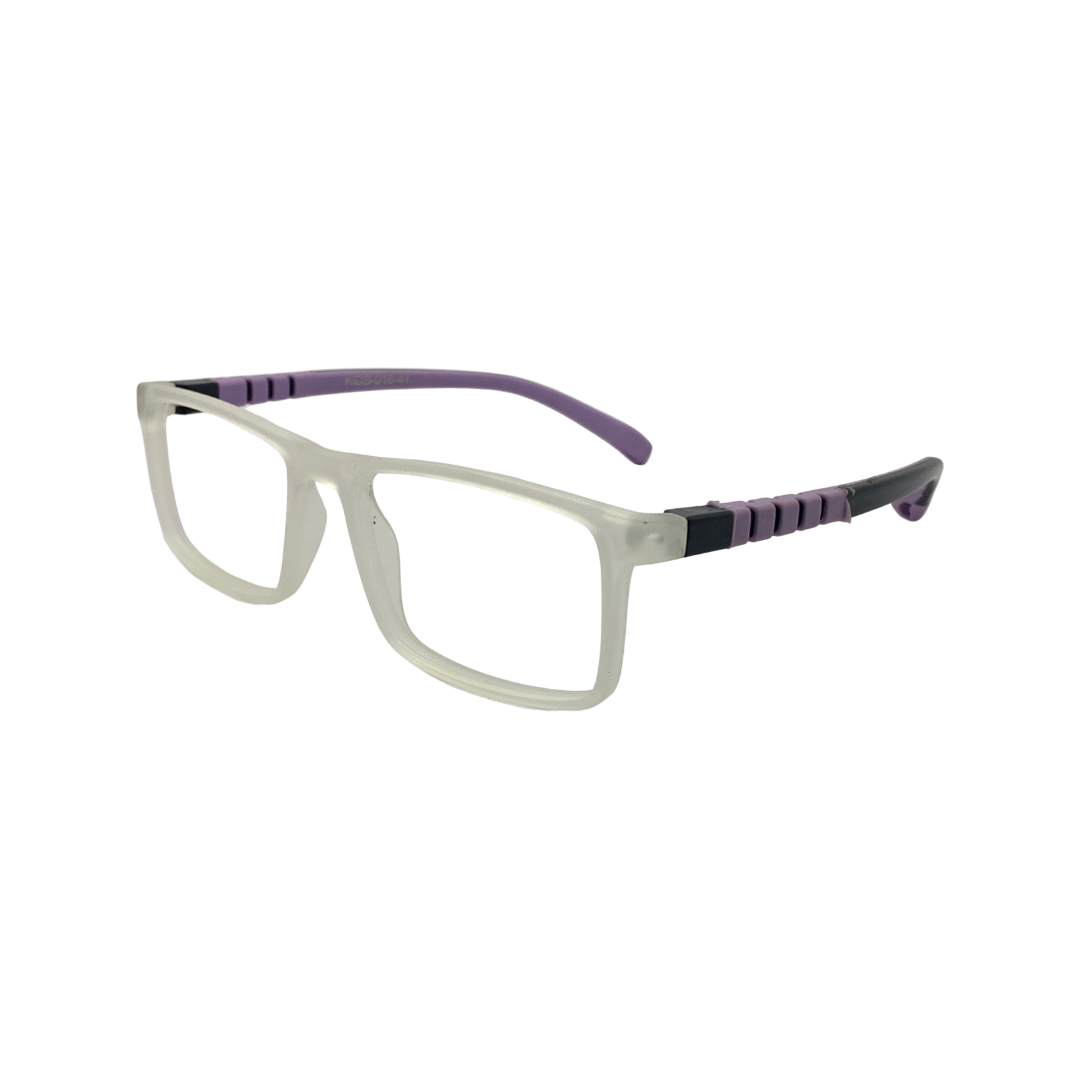 Essentials "Cubby" Rectangle Matte Purple Kids Flexible Eyeglasses TR 16