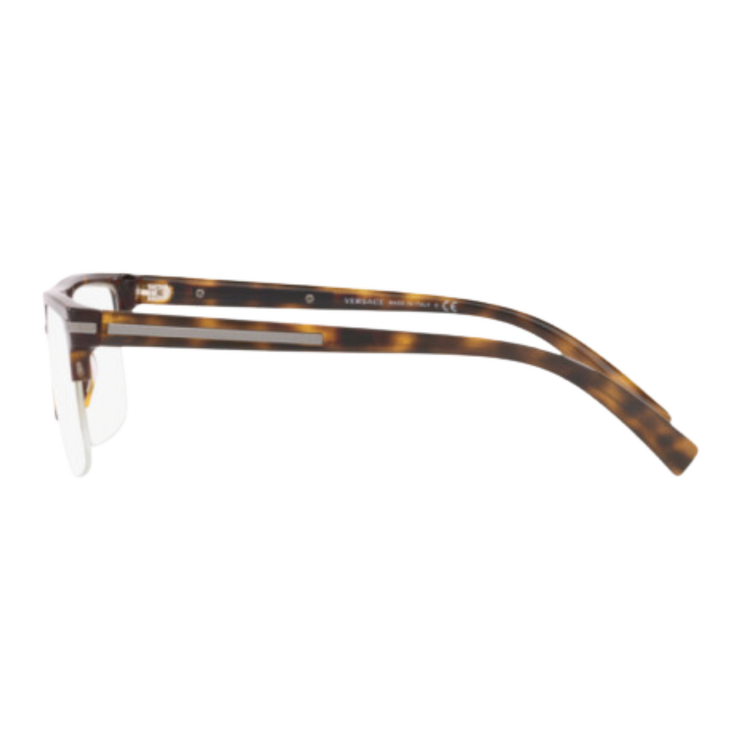 Versace Men Dark Havana Half Rim Eyeglasses VE3269 108/53