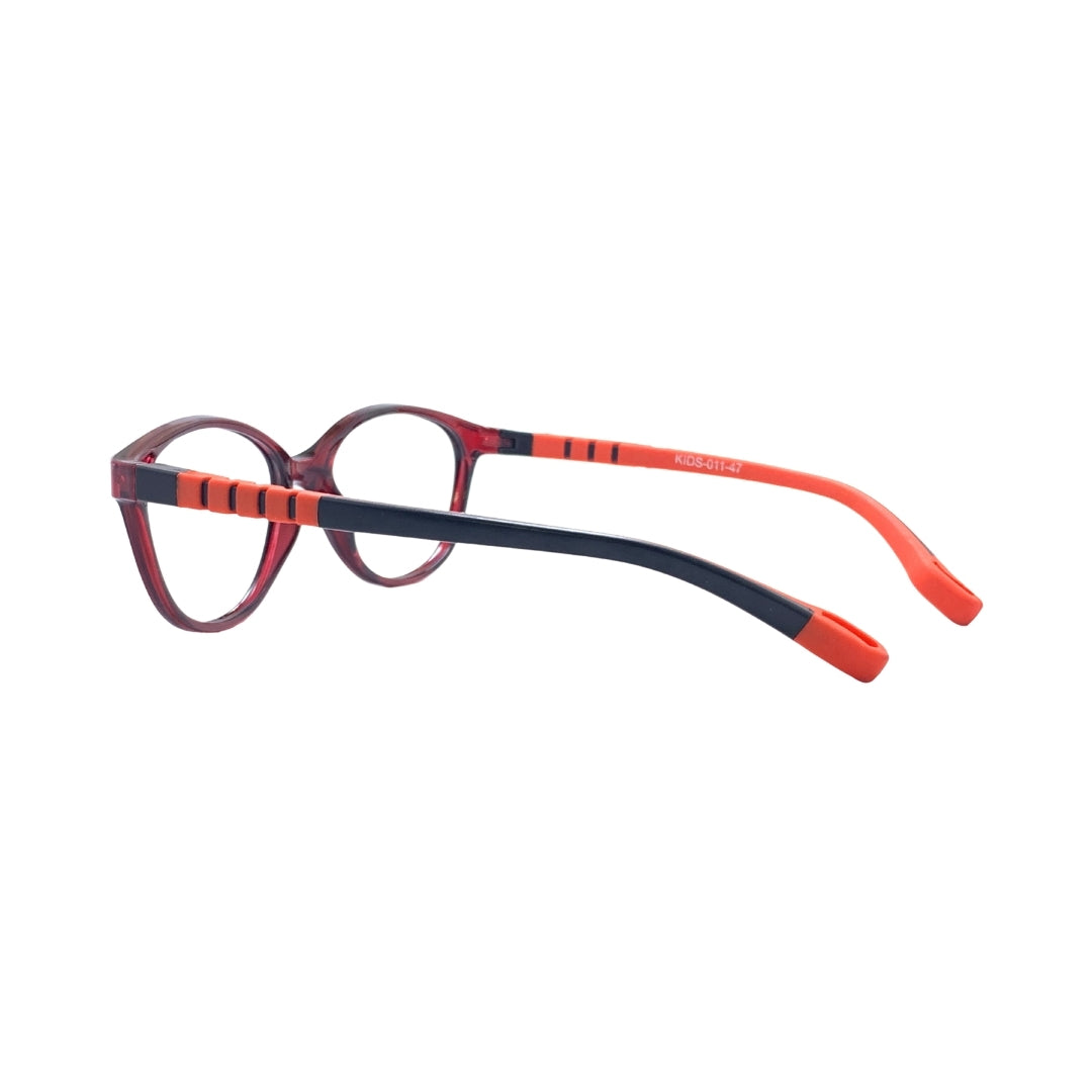 Essentials "Orbit" Oval Red Kids Flexible Eyeglasses TR 11