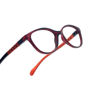 Essentials "Orbit" Oval Red Kids Flexible Eyeglasses TR 11