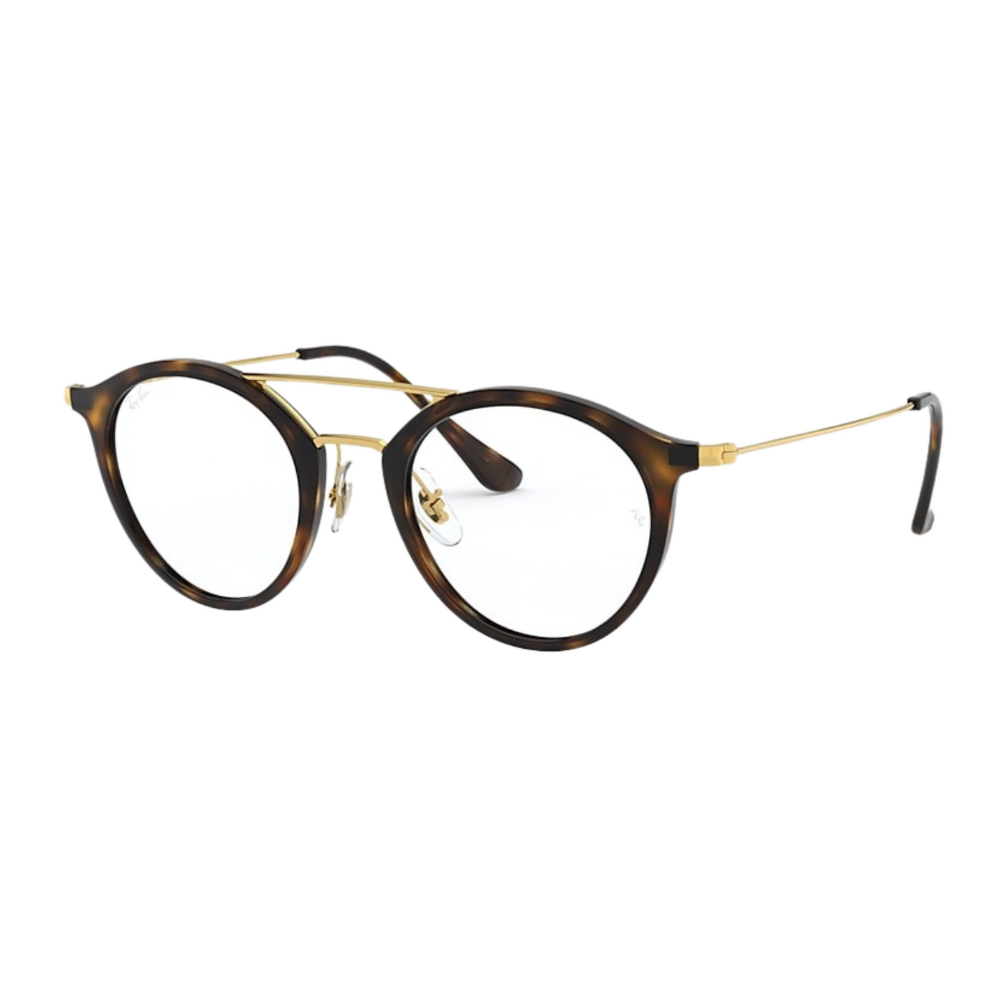 Rayban Gloss Tortoise Round Aviator Eyeglasses for Men RB70972012