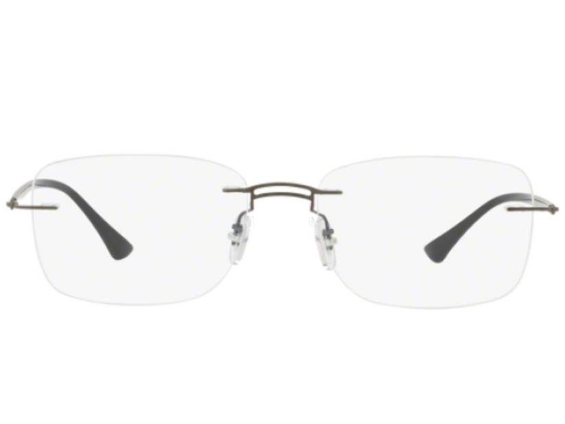 Rayban Black Rectangle Rimless Eyeglasses RX8750112856 – Lenstrack