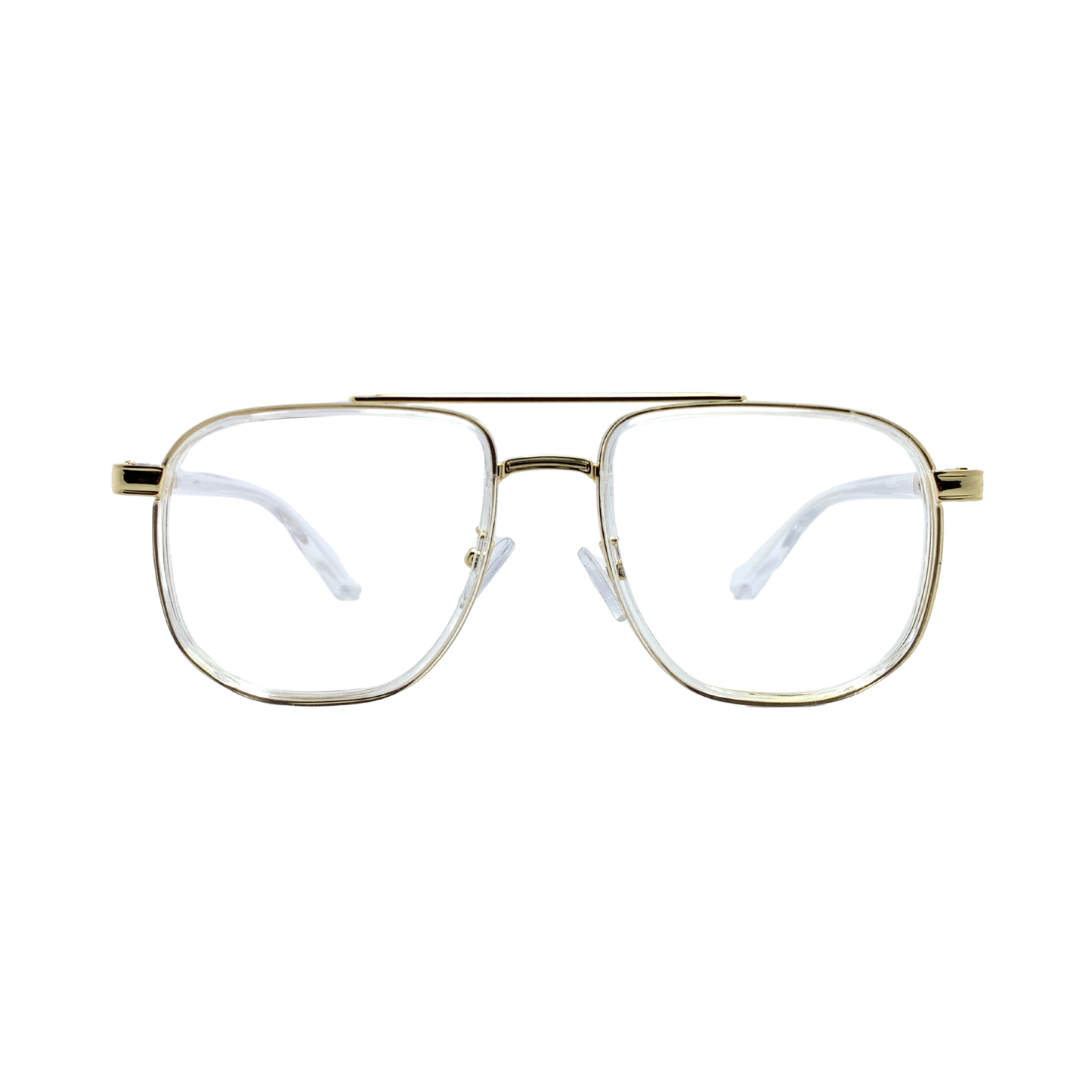 ALFA "Volga" White Gold Aviator Unisex Eyeglasses 22038 C5T/52