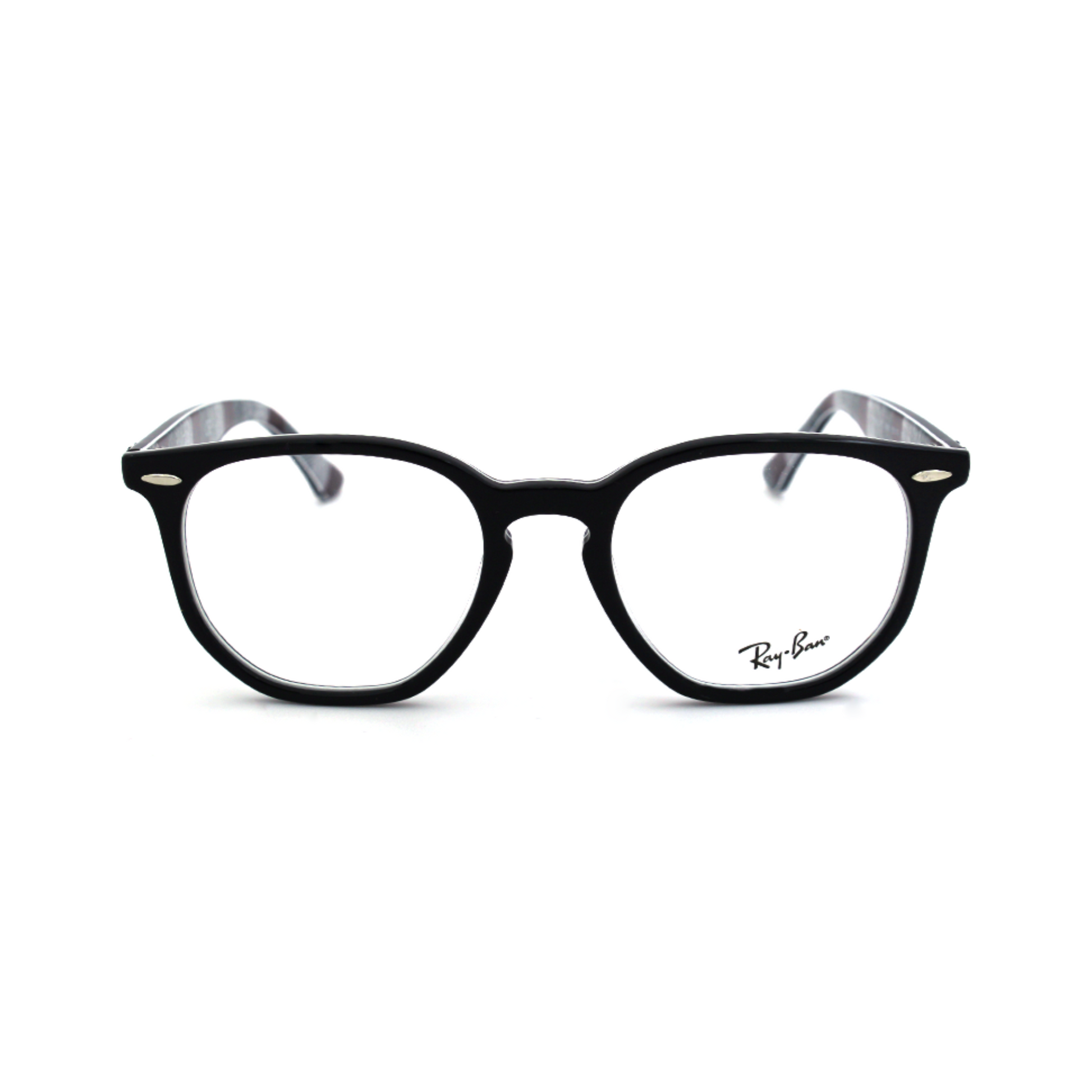 Ray Ban Hexagonal Black Unisex Eyeglasses RB7151 8089 50 Lenstrack