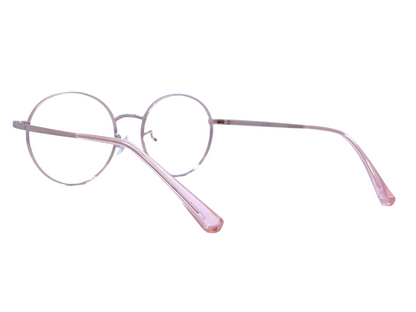 Lensnut Latemon Rose Gold Round Full Rim Eyeglasses LNS1818C3