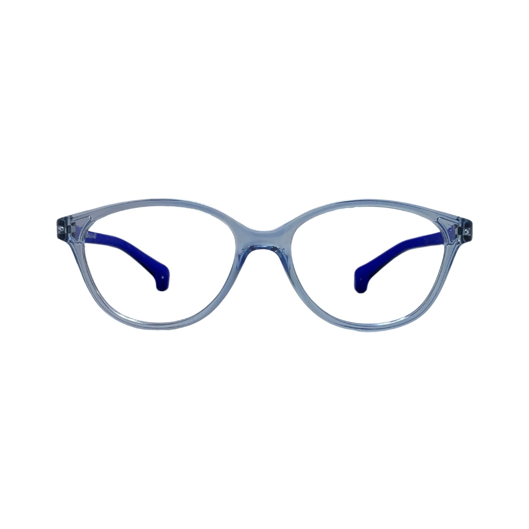 Essentials "Orbit" Oval Transparent Blue Kids Flexible Eyeglasses TR 11