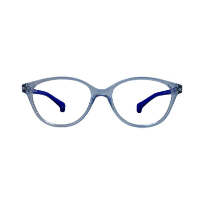 Essentials "Orbit" Oval Transparent Blue Kids Flexible Eyeglasses TR 11