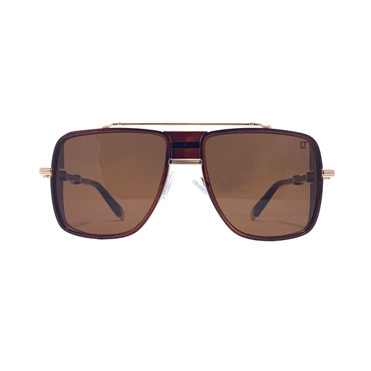 Hip Hop Brown Square Unisex Sunglasses