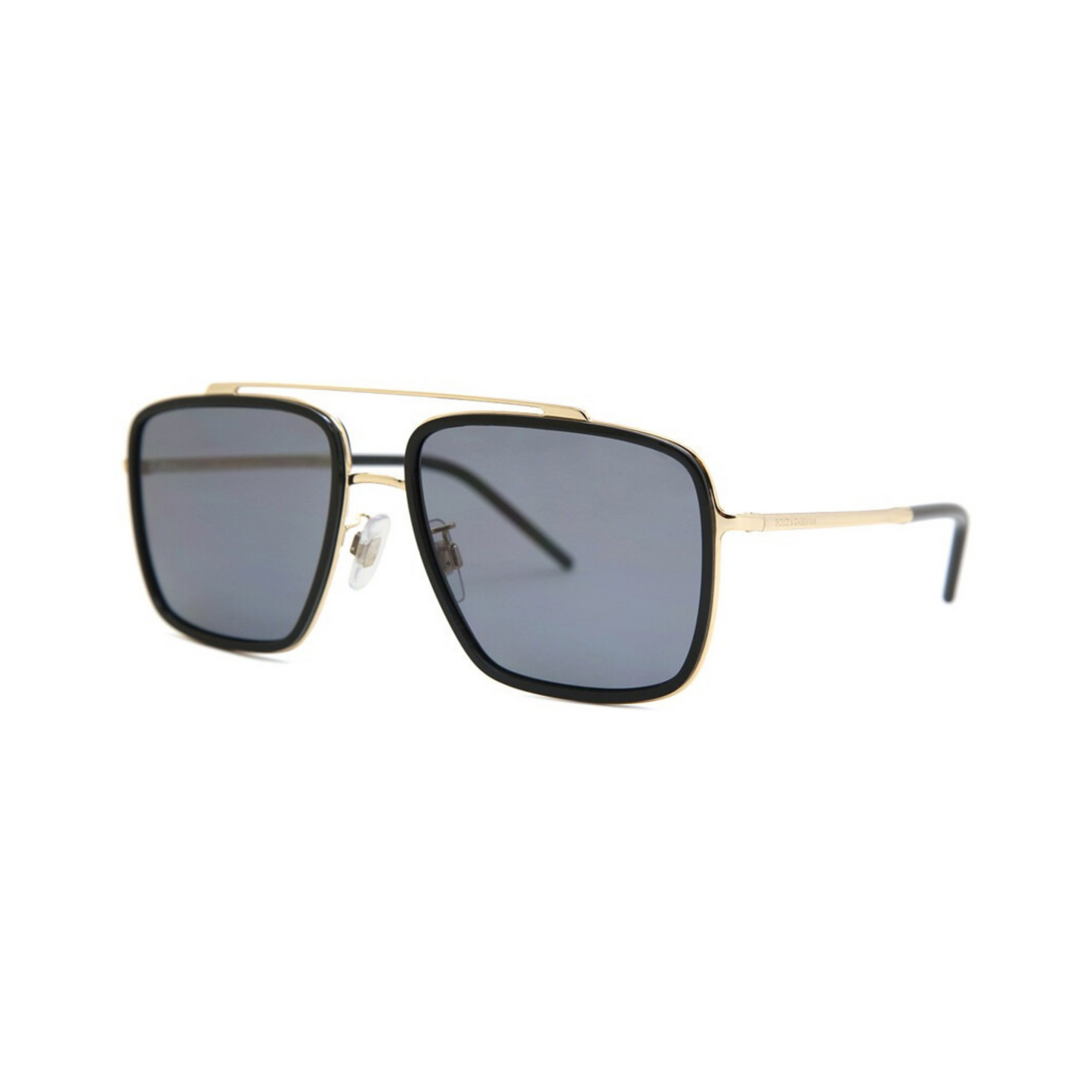 Dolce & Gabbana Polarized Square Aviator Sunglasses for Men DG2220 02/81 57